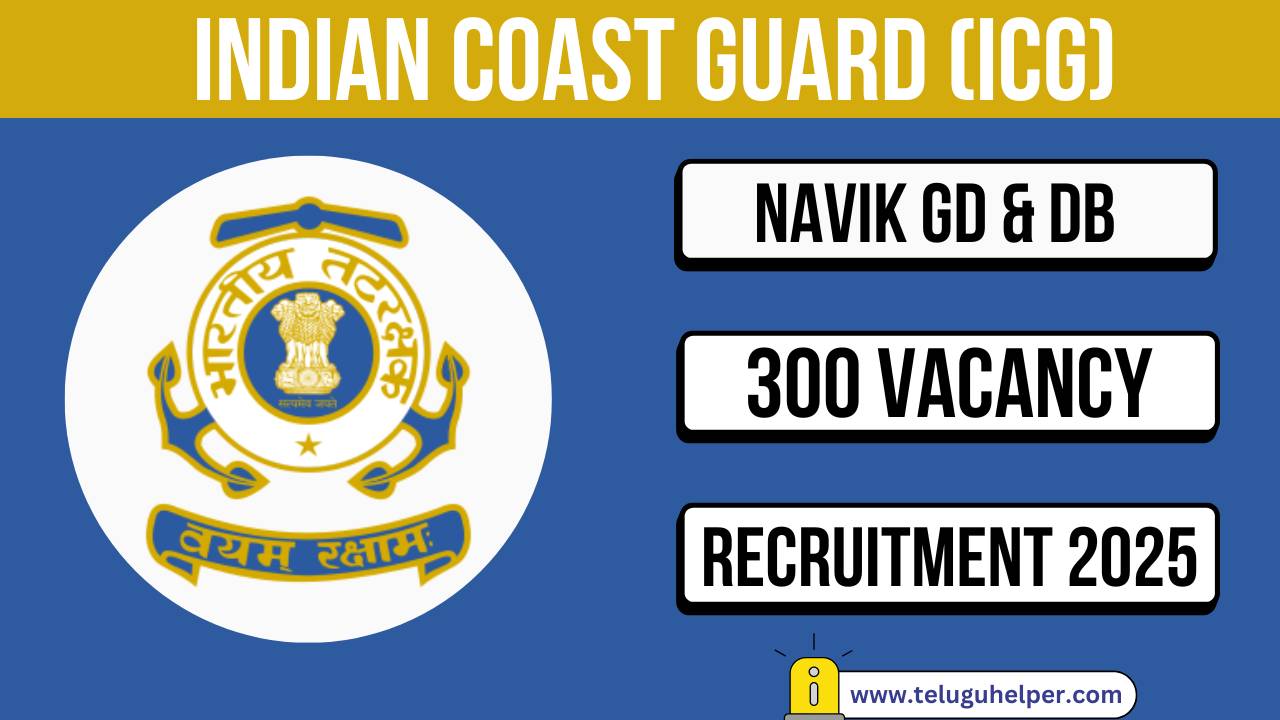 Indian Coast Guard Navik GD DB 02 2025 Recruitment 2025 Apply